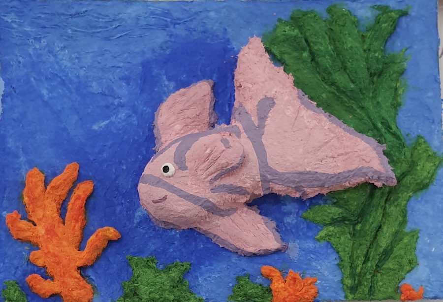 Pulp Paint Fish Children's Holiday Art Workshop