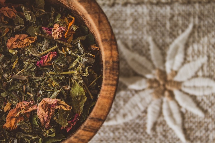 Dried herbs for tea