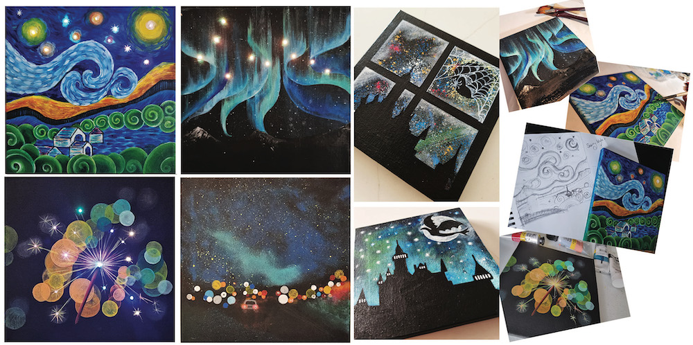 Jas Logie Light-up Canvas Night Sky Matariki