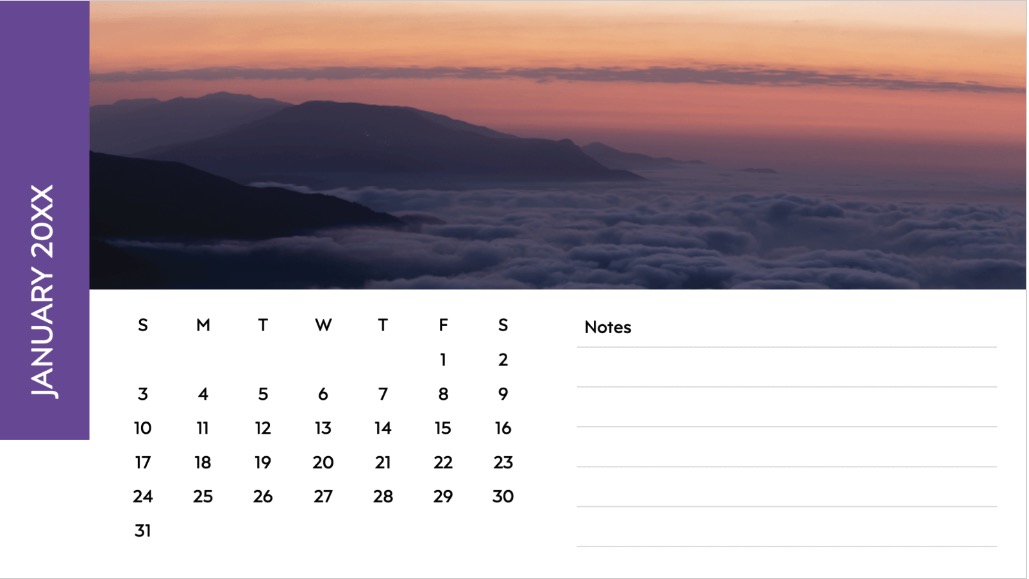 Microsoft Calendar Template